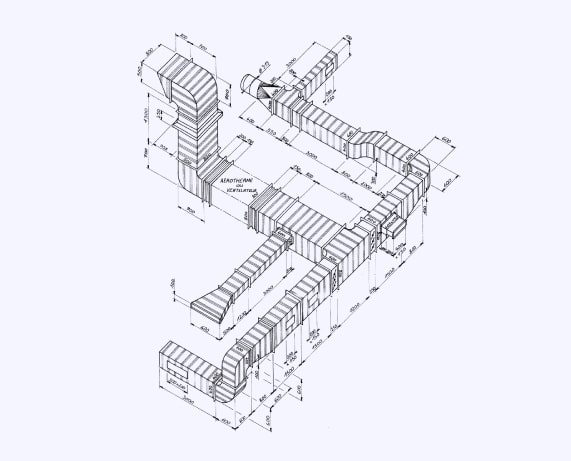 Fabrication sur-mesure - Gaine rectangulaire- Aéraulique Construction